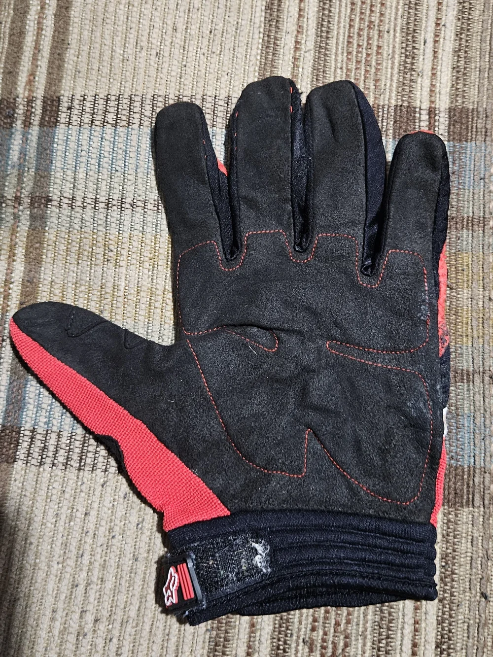 Fox Red Motorcycle Gloves - Men's Protective Riding Gloves